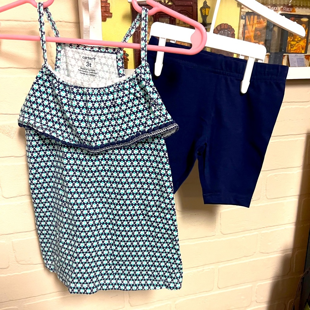 Toddler tank too and bike shorts